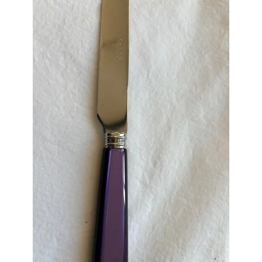 NEW Sabre Paris Icône Purple Dinner Knife 18/10 Stainless Acrylic
